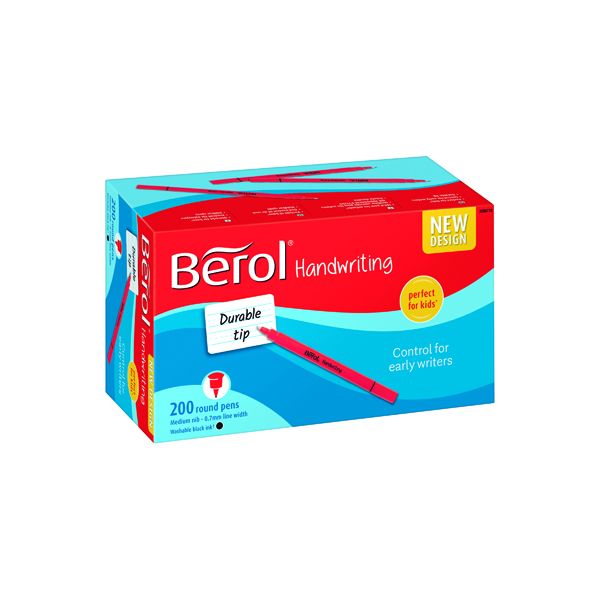Berol Handwriting Pen Black (200 Pack) 2056778 | Printer Base