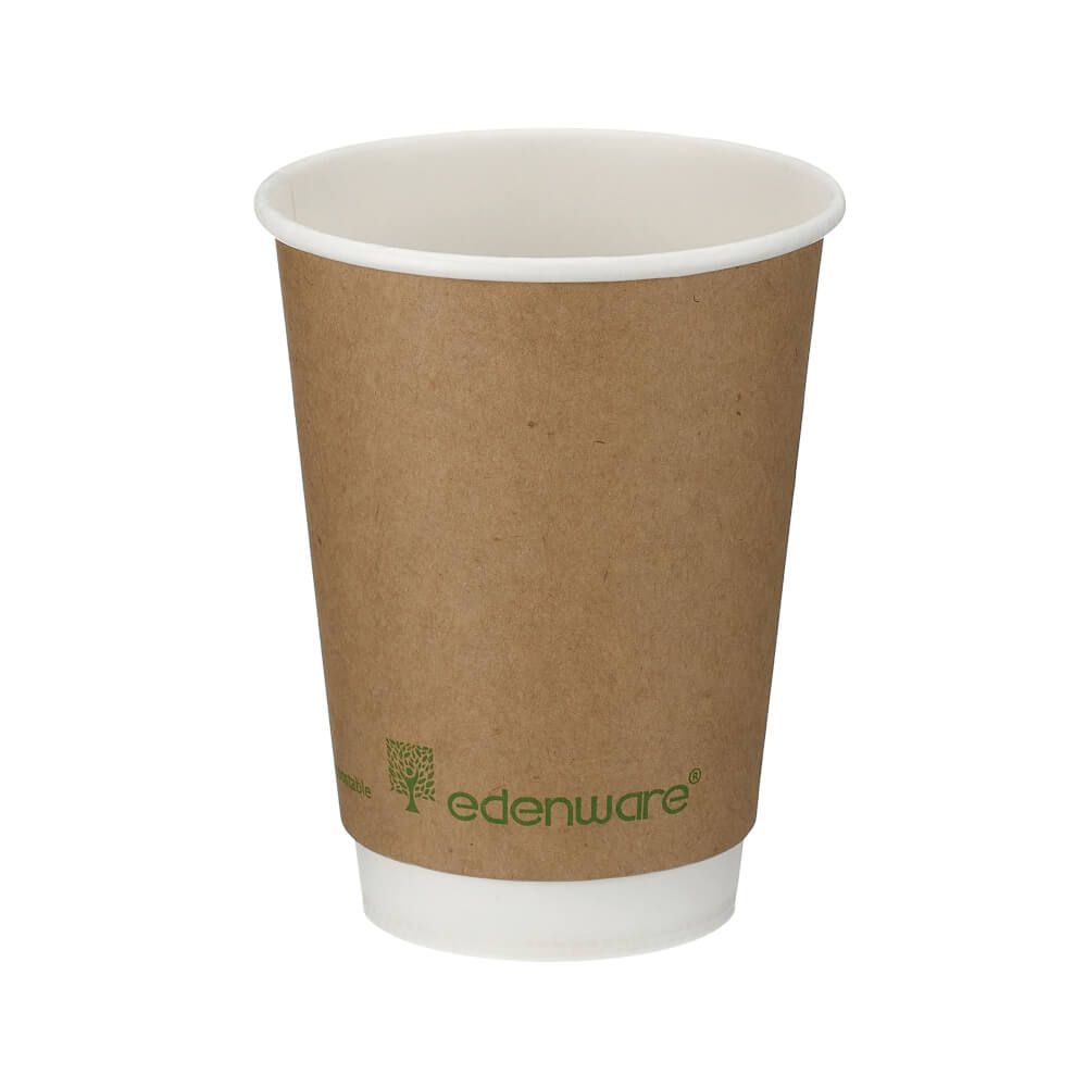 Go-Pak 12oz Kraft Double Wall PLA Lined Coffee Cup B04013 | Printer Base