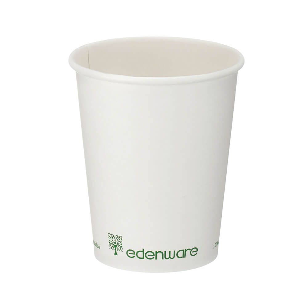 Go-Pak Single Wall 8oz White Coffee Cup PLA Lined B01022 | Printer Base