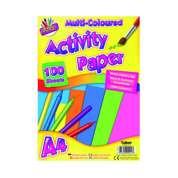 Art Box Activity Paper 100 Sheet A4 Assorted (6 Pack) TAL05044 ...