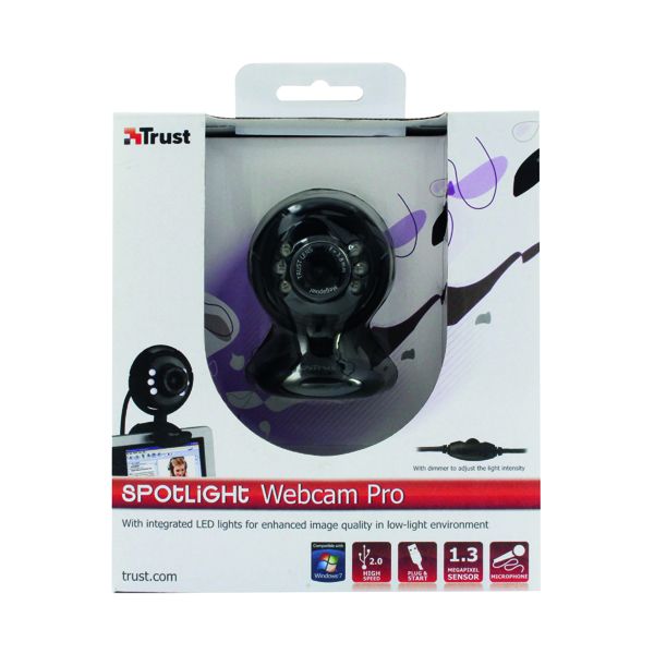 Trust Spotlight Webcam Pro Black 16428 | Printer Base