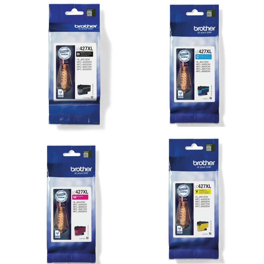 3 Cartouches Couleurs QUALITONER Compatibles Brother LC427XL - Neuves