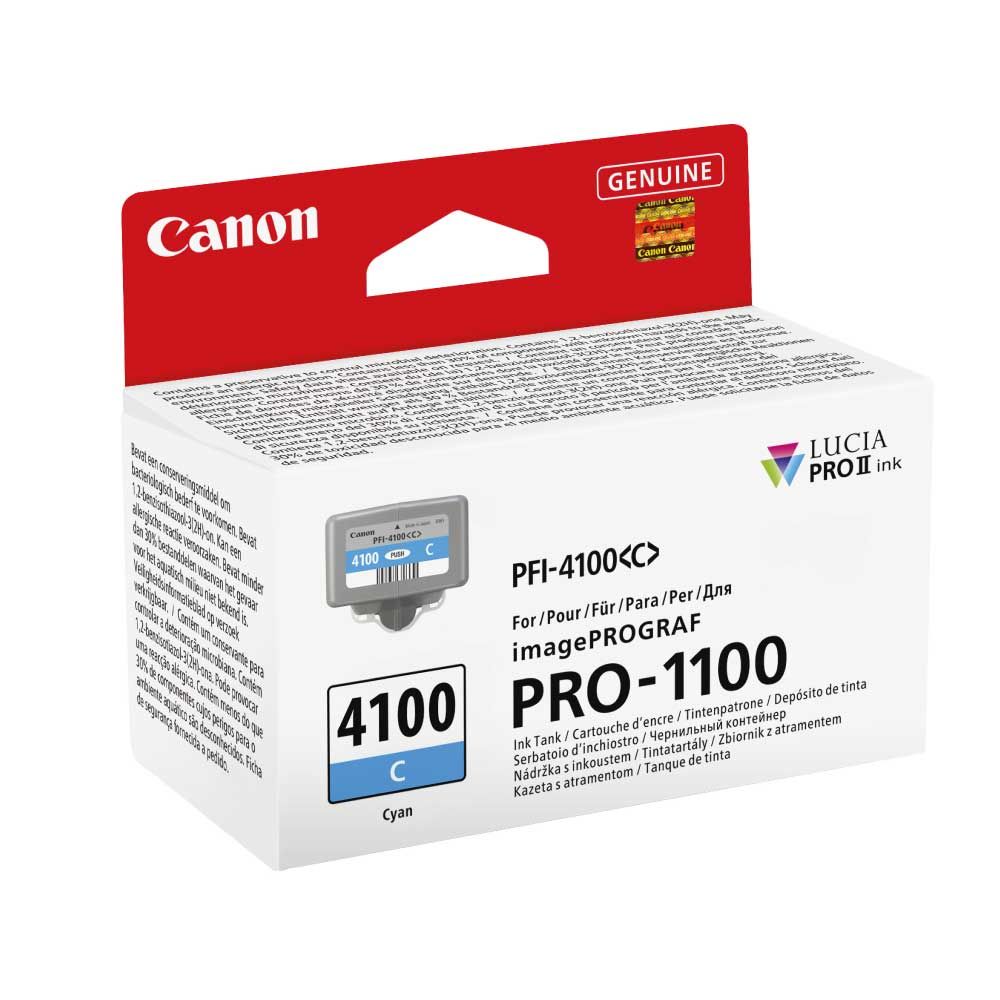 Canon PFI-4100C Cyan Ink Cartridge 6778C001 | Printer Base