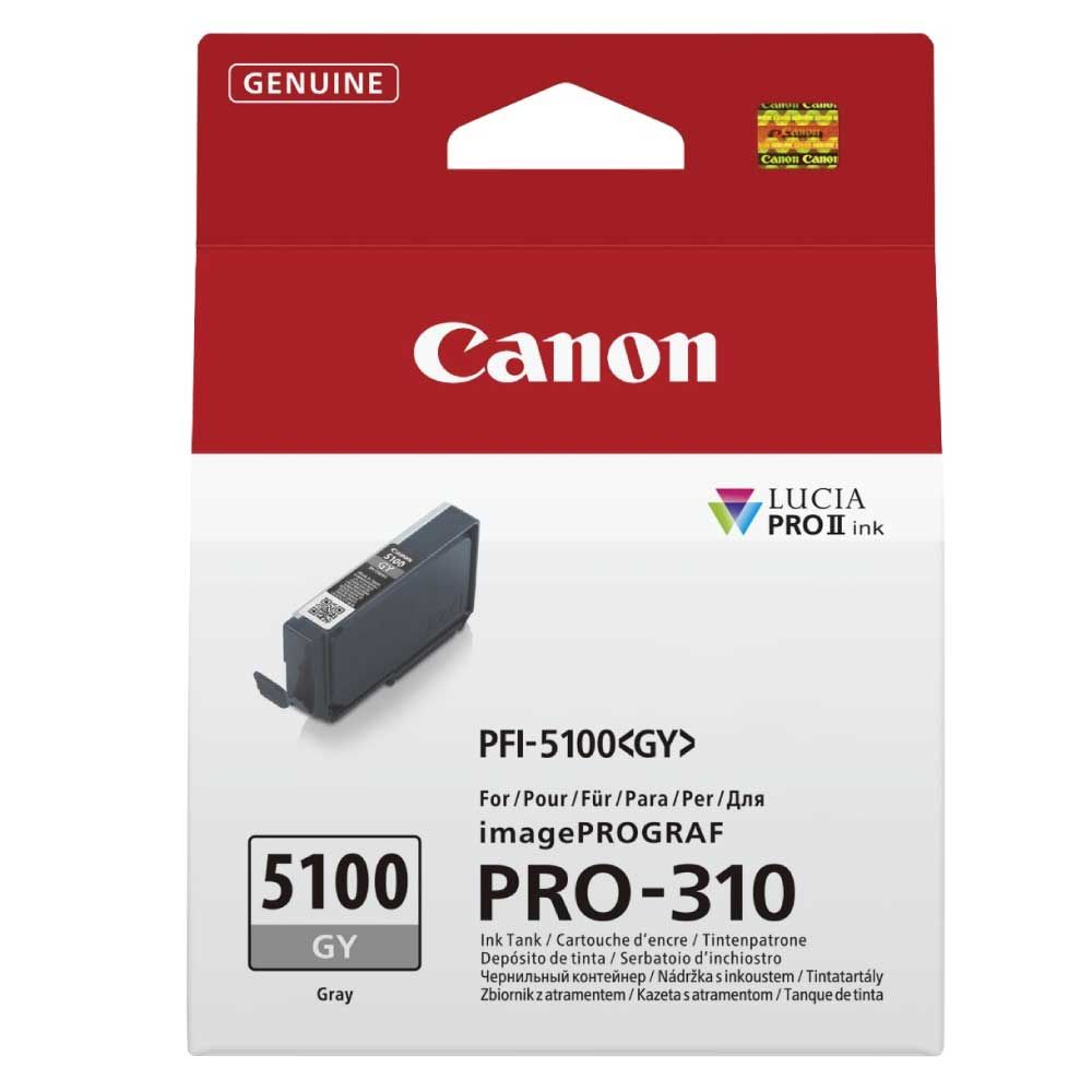 Canon PFI-5100GY Gray Ink Cartridge (14.4ml) 6959C001 | Printer Base