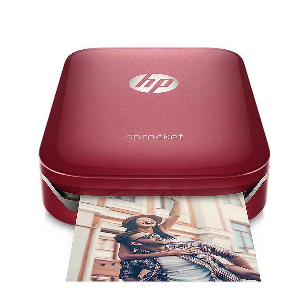 Red Computer Printer HP Sprocket ZINK Zero Ink Photo Printer (Red) Z3Z93A | Printer Base