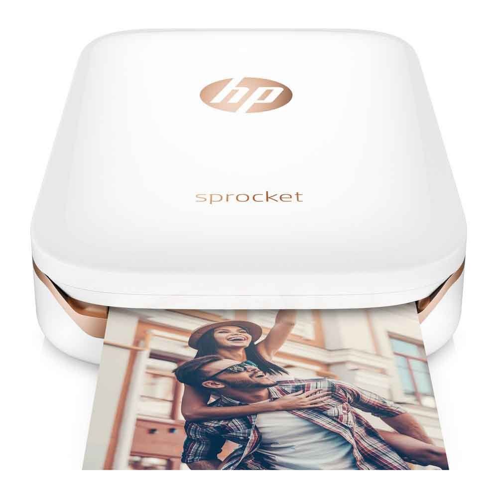 コンパクトホワイトプリンター HP Sprocket ZINK Zero Ink Photo Printer (White) X7N07A | Printer Base