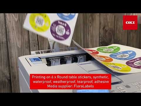 Oki C650 Printing Table Stickers