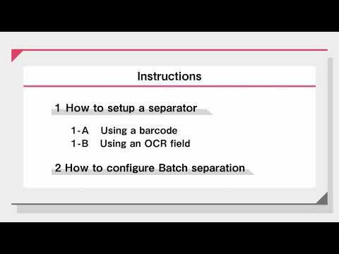 Canon CaptureOnTouch - Batch Separation Video Demonstration