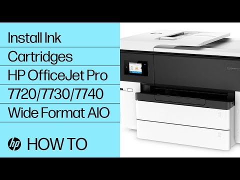 Installing Ink Cartridges | HP OfficeJet Pro 7720/7730/7740 Wide Format AIO Printer | @HPSupport
