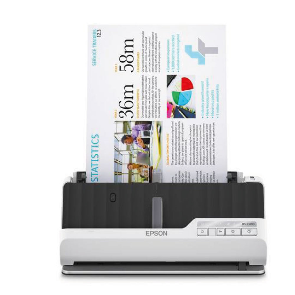 An image of Epson WorkForce DS-C490 A4 Compact Desktop Scanner 