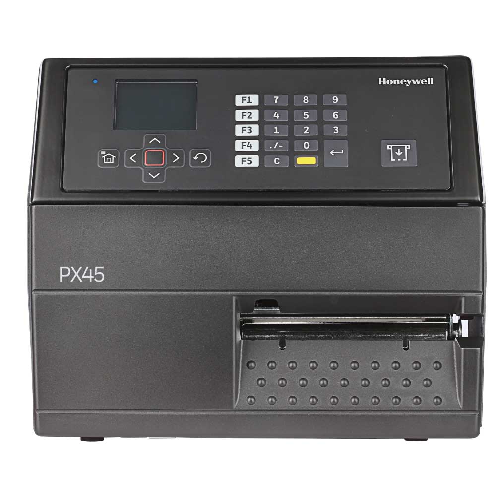 An image of Honeywell PX45A Industrial Thermal Transfer Label Printer + Rewinder (300 DPI) P...