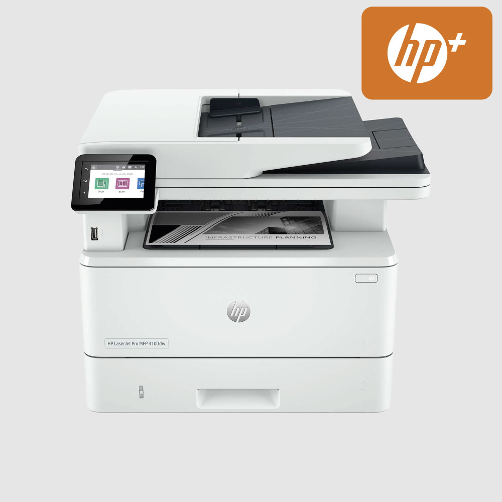 An image of HP LaserJet Pro MFP 4101FDNE (HP+) A4 Mono Multifunction Laser Printer 