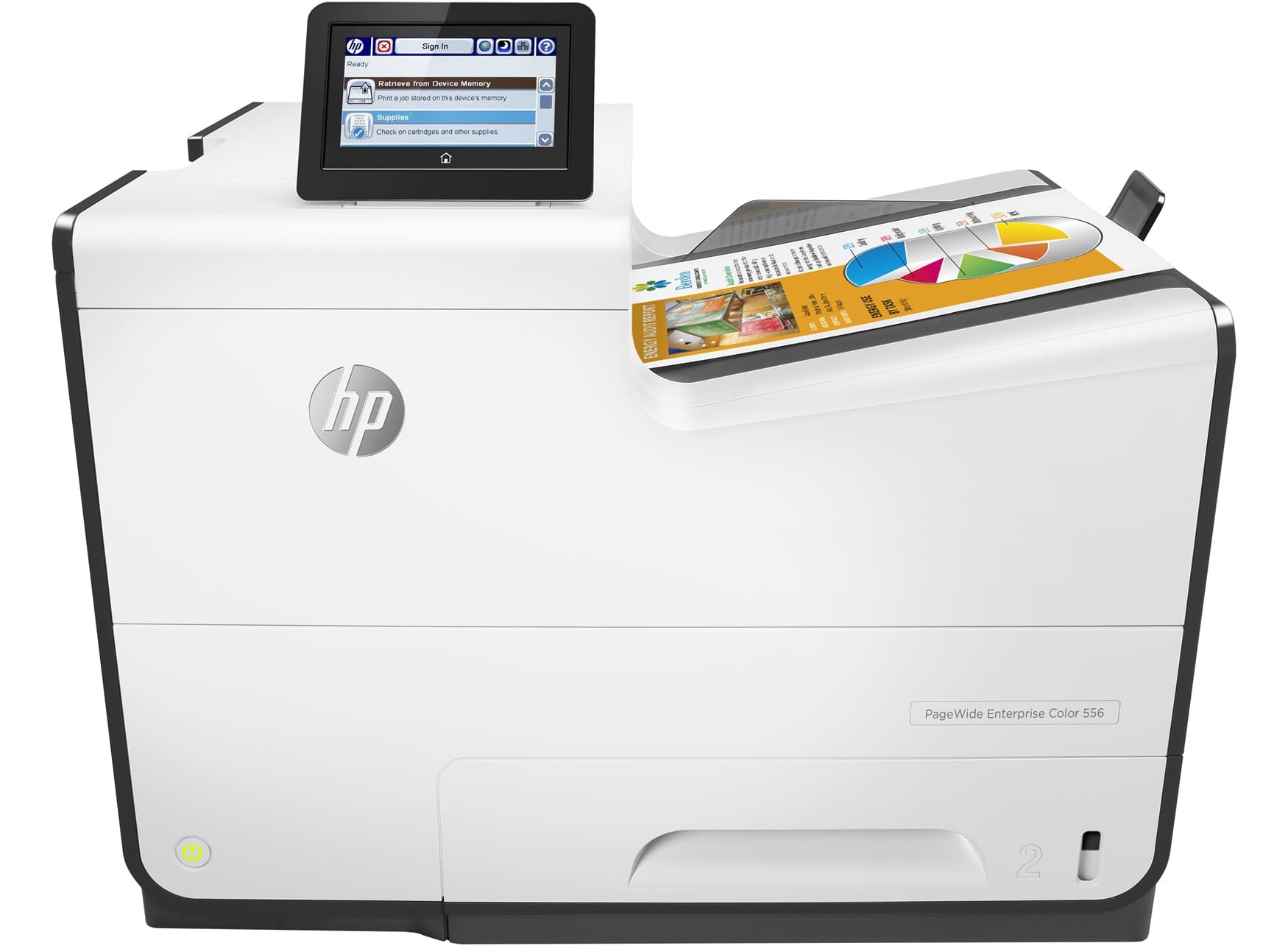 An image of HP PageWide Enterprise 556dn A4 Colour Business Inkjet Printer 