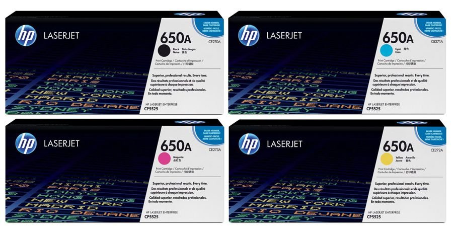 Hp 650a Cmyk Toner Cartridge Multipack Printer Base