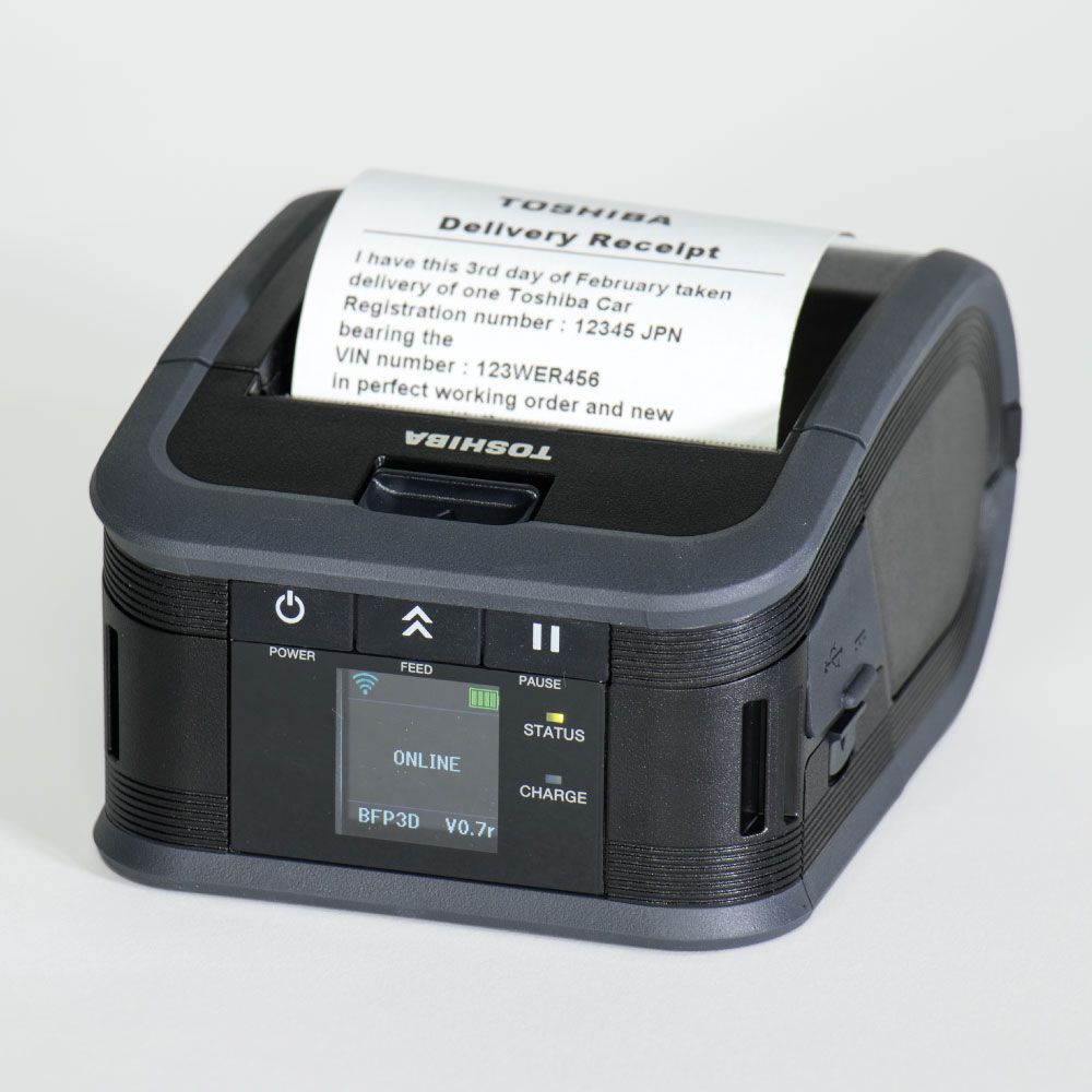 An image of Toshiba FP3D Dual Wifi & Bluetooth Mobile Label Printer (200 DPI) 