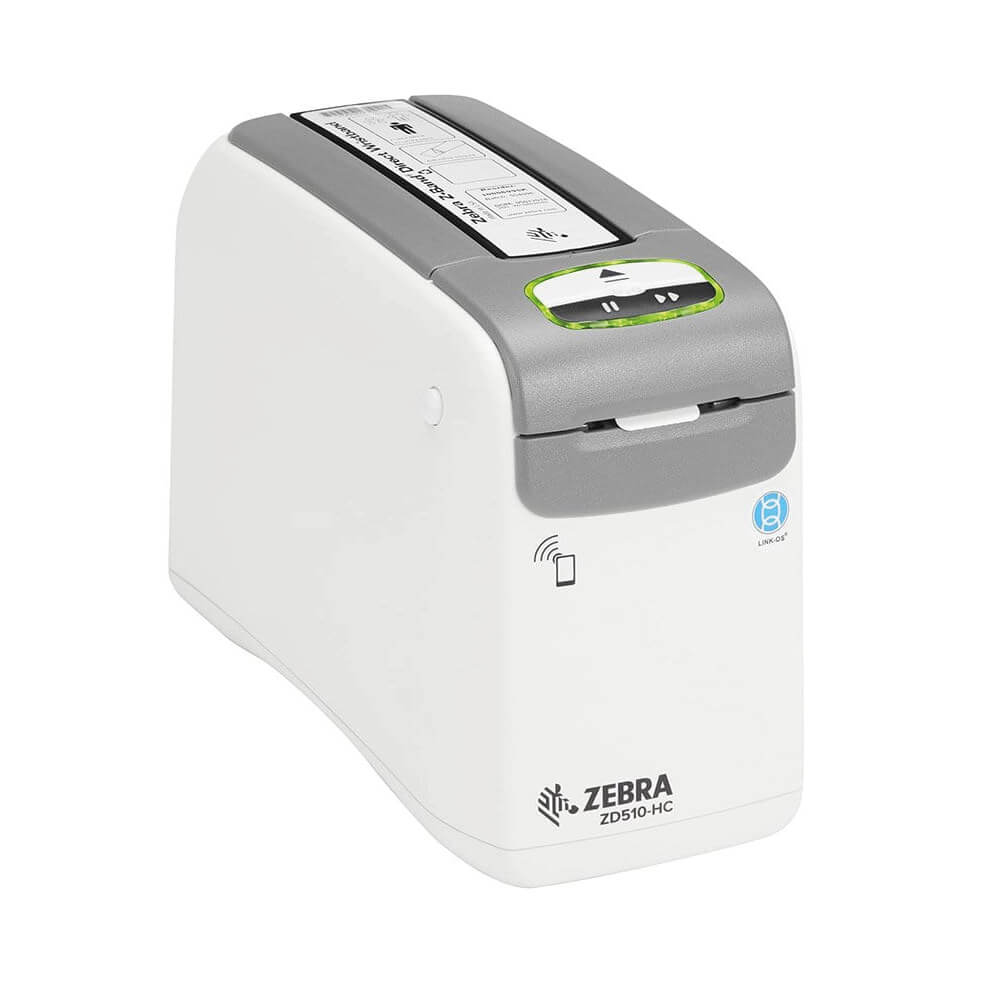 An image of Zebra ZD510-HC (Wireless) Direct Thermal Wristband Label Printer ZD51013-D0EB02F...