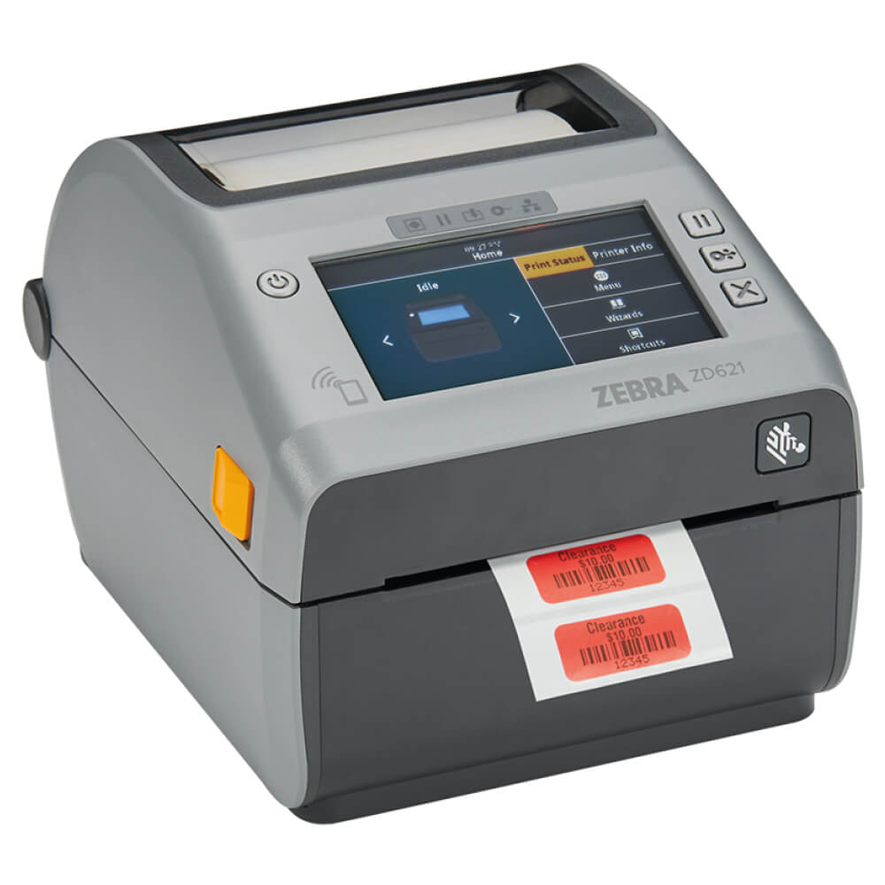 An image of Zebra ZD621D Direct Thermal Label Printer (USB, Serial, Network & Wifi) ZD6A042-...