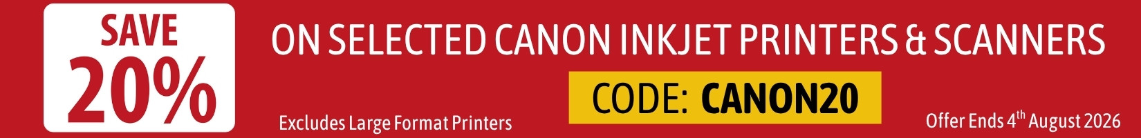 20% Off Selected Canon Printers & Scanner