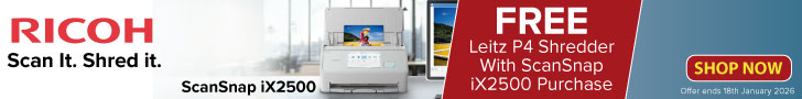 Free Shredder With Ricoh ScanSnap iX2500 Scanner