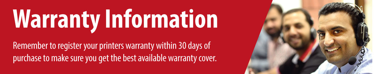 printer warranty registration banner
