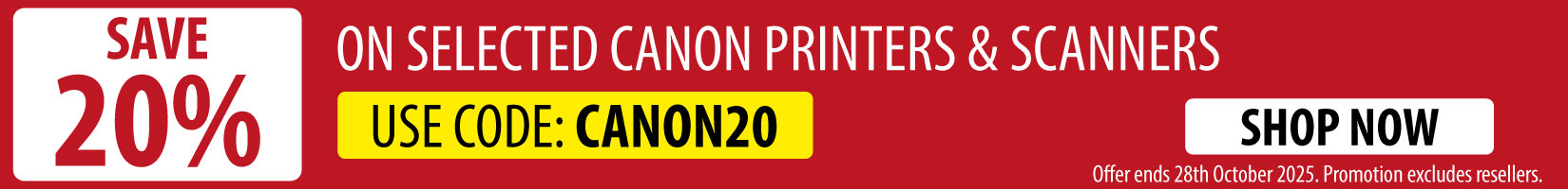 20% Off Selected Canon Printers
