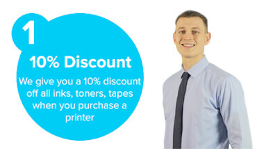 10% Discount on consumables ordered with a printer