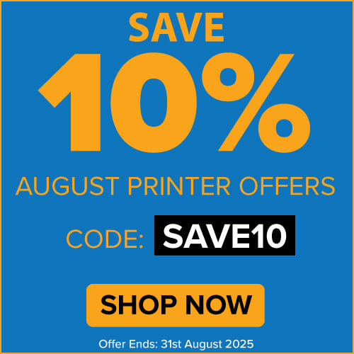 Save 10% on our August 2025 Printer offers banner