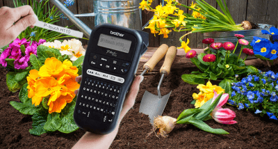 Brother PT-H110 Garden Label Printer In The Garden