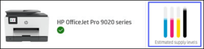 hp-smart-screenshot HP OfficeJet Pro 9020 Displaying Ink Levels