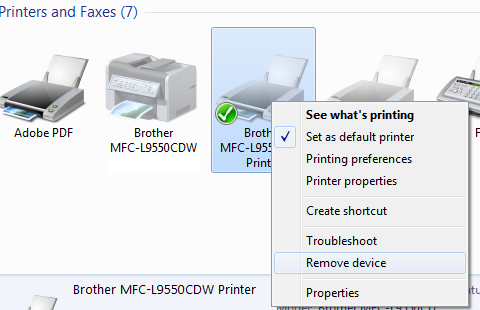 Windows Print Driver List Screenshot