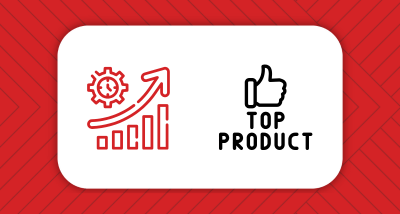 xerox-productivity Xerox Productivity- an increasing chart, next to a thumbs up, with the words "Top Product"