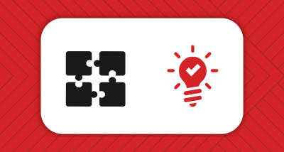 xerox-solutions Xerox Solutions - A Jigsaw besides a glowing lightbulb